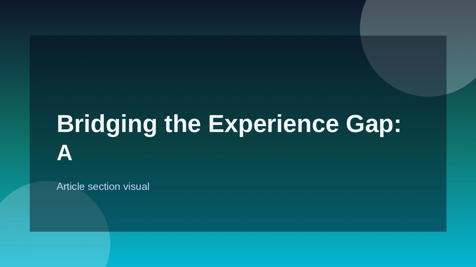 Bridging the Experience Gap: A Global Perspective on Hiring