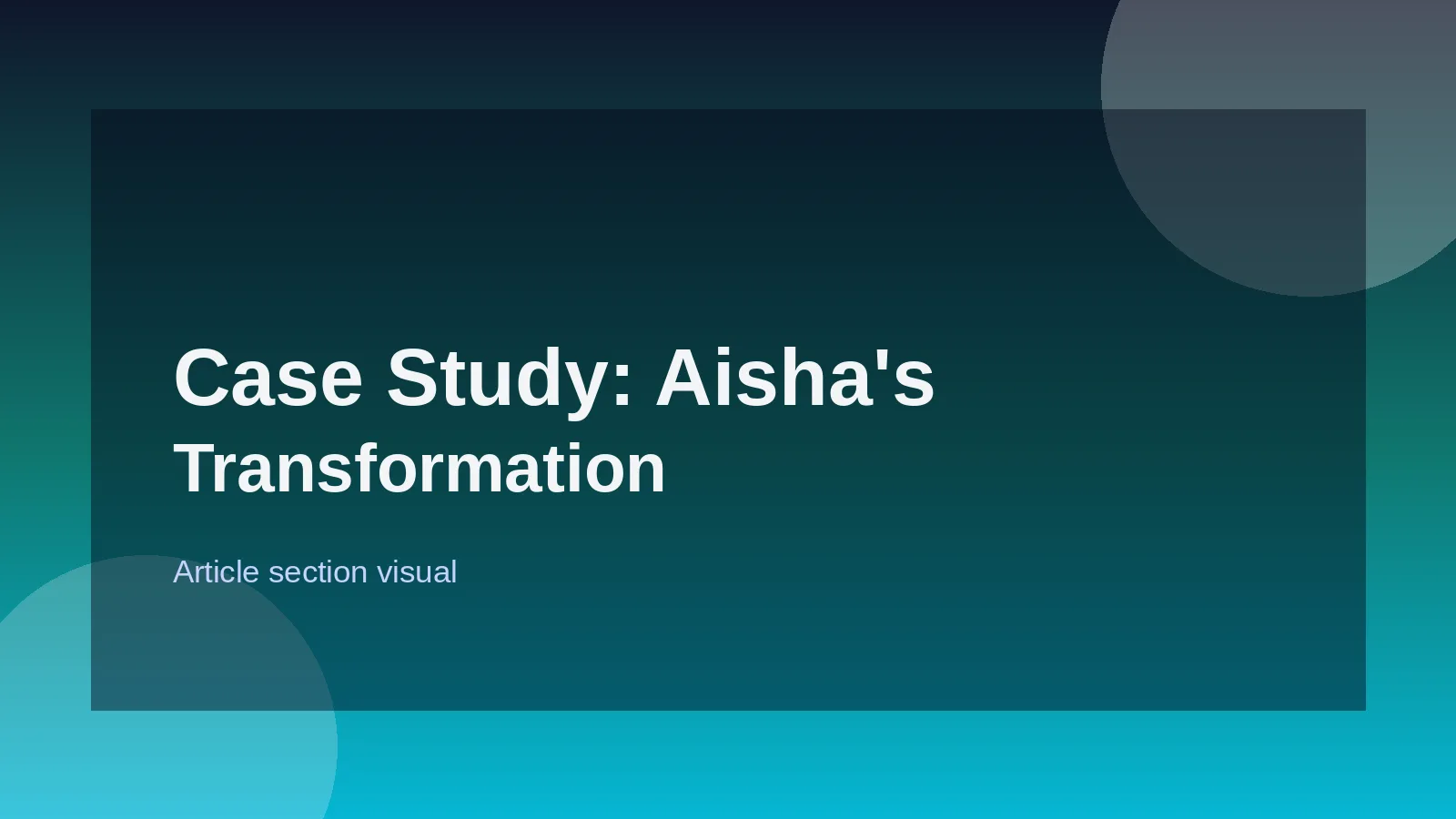 Case Study: Aisha's Transformation in Dubai