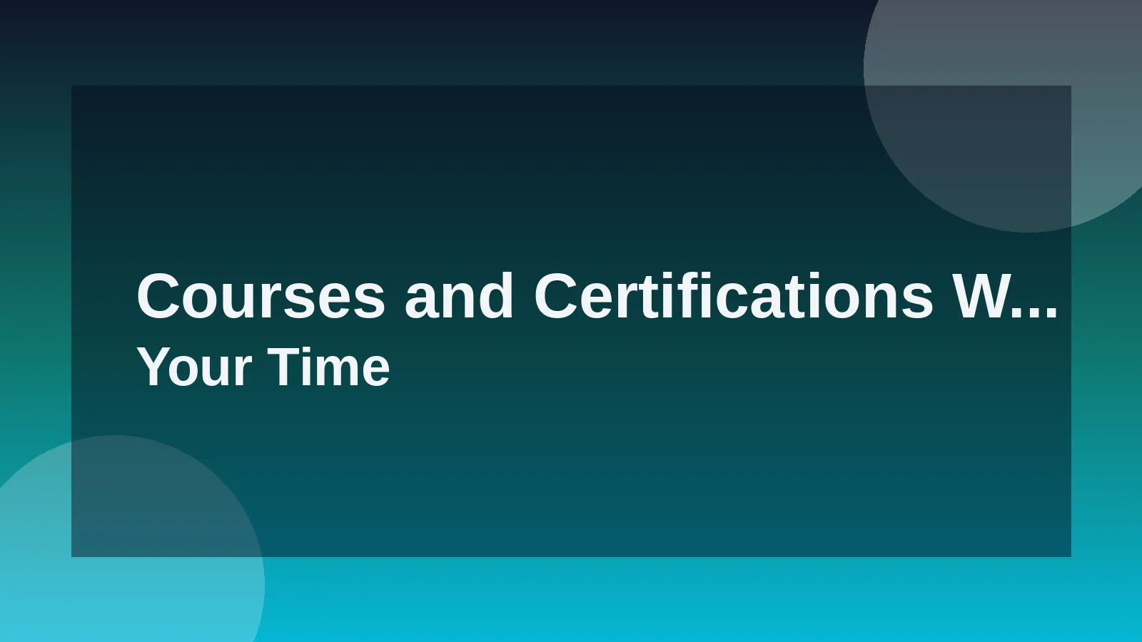 Certifications Worth Taking in 2026