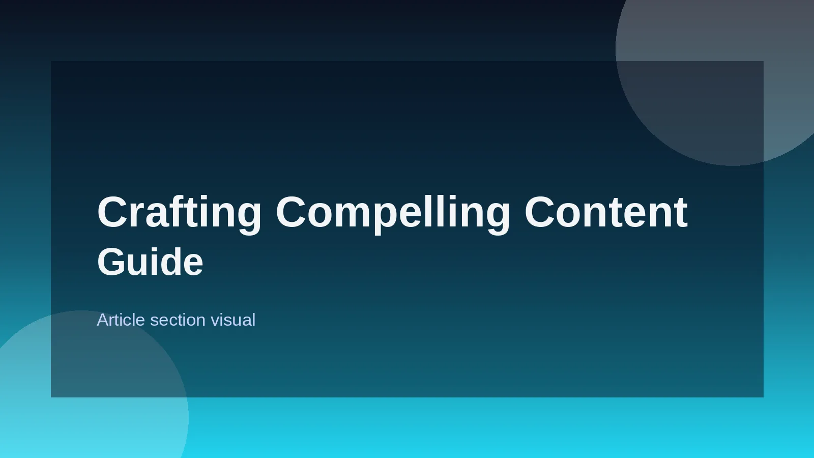 Crafting Compelling Content
