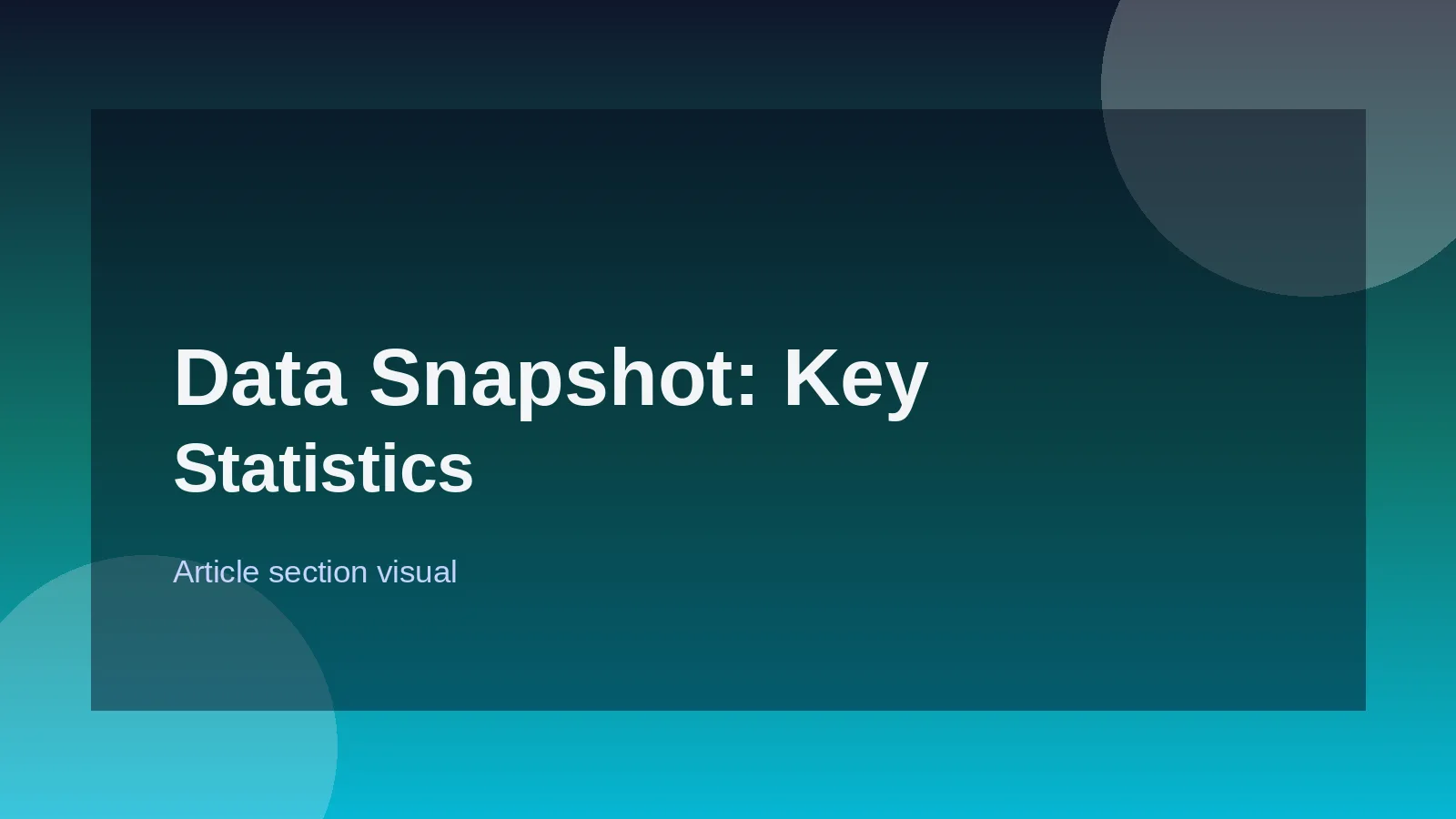 Data Snapshot: Key Statistics for Aspiring Analysts