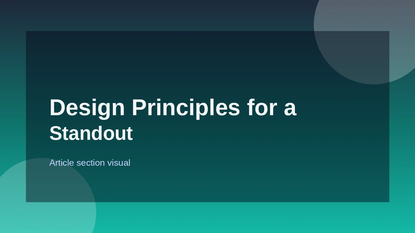 Design Principles for a Standout Banner