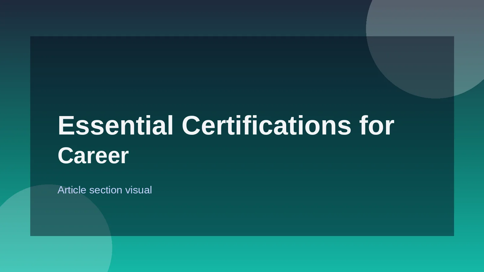 Essential Certifications for Career Advancement