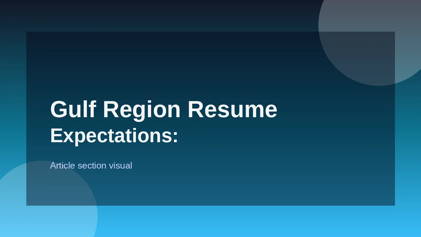 How Gulf Recruiters Review CVs