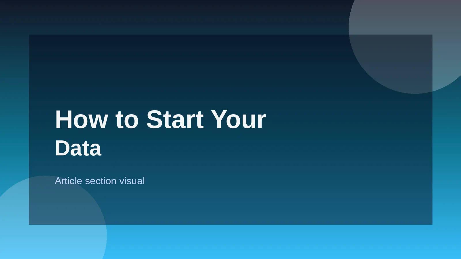 How to Start Your Data Analytics Journey