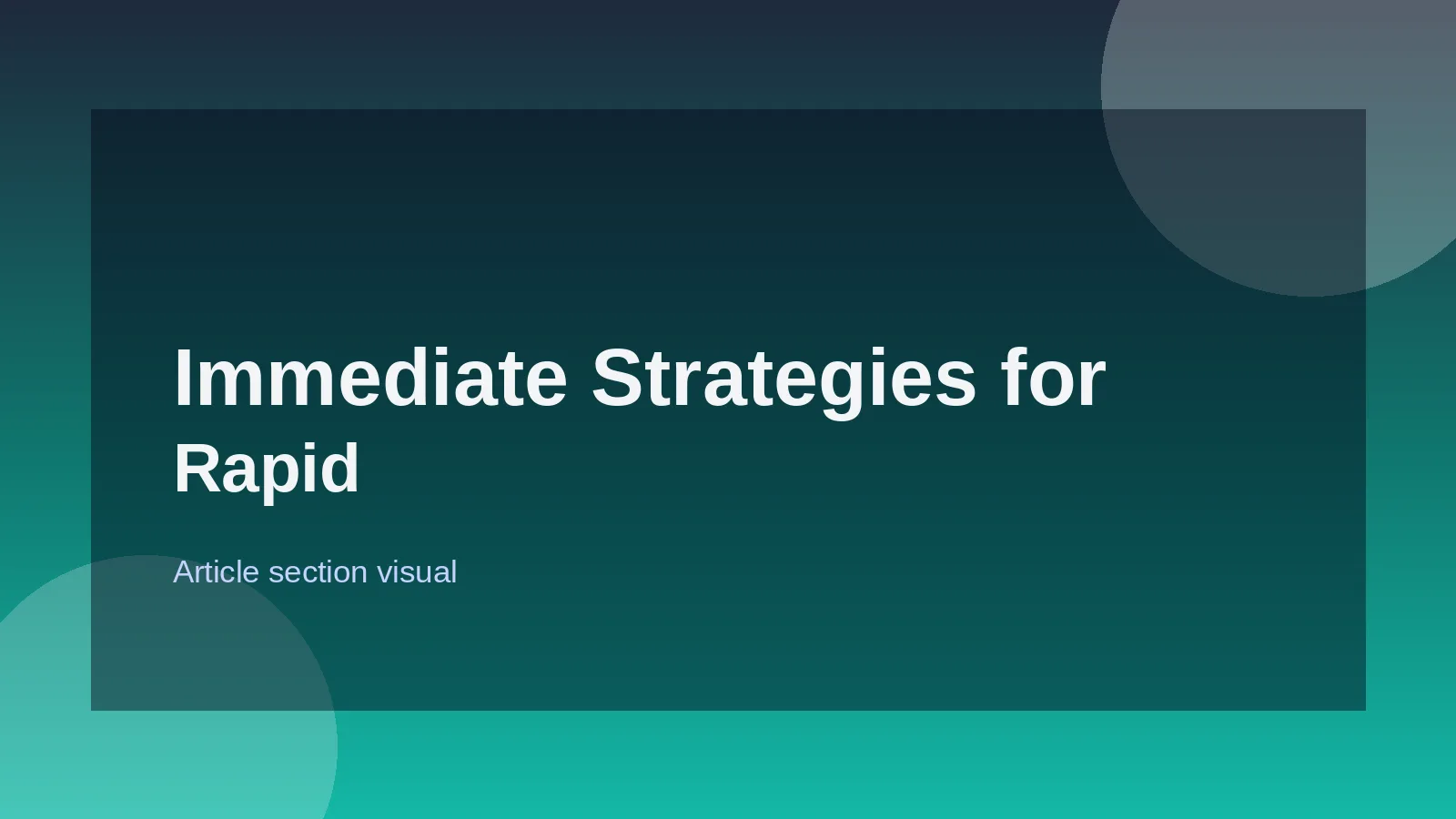 Immediate Strategies for Rapid ATS Improvement