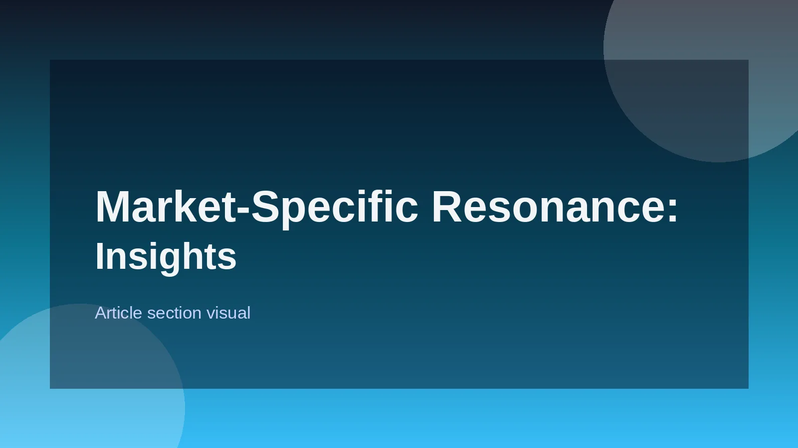 Market-Specific Resonance: Insights from Across the Globe