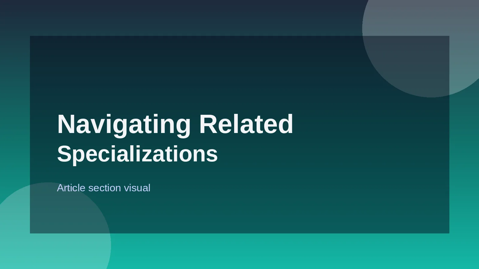 Navigating Related Specializations