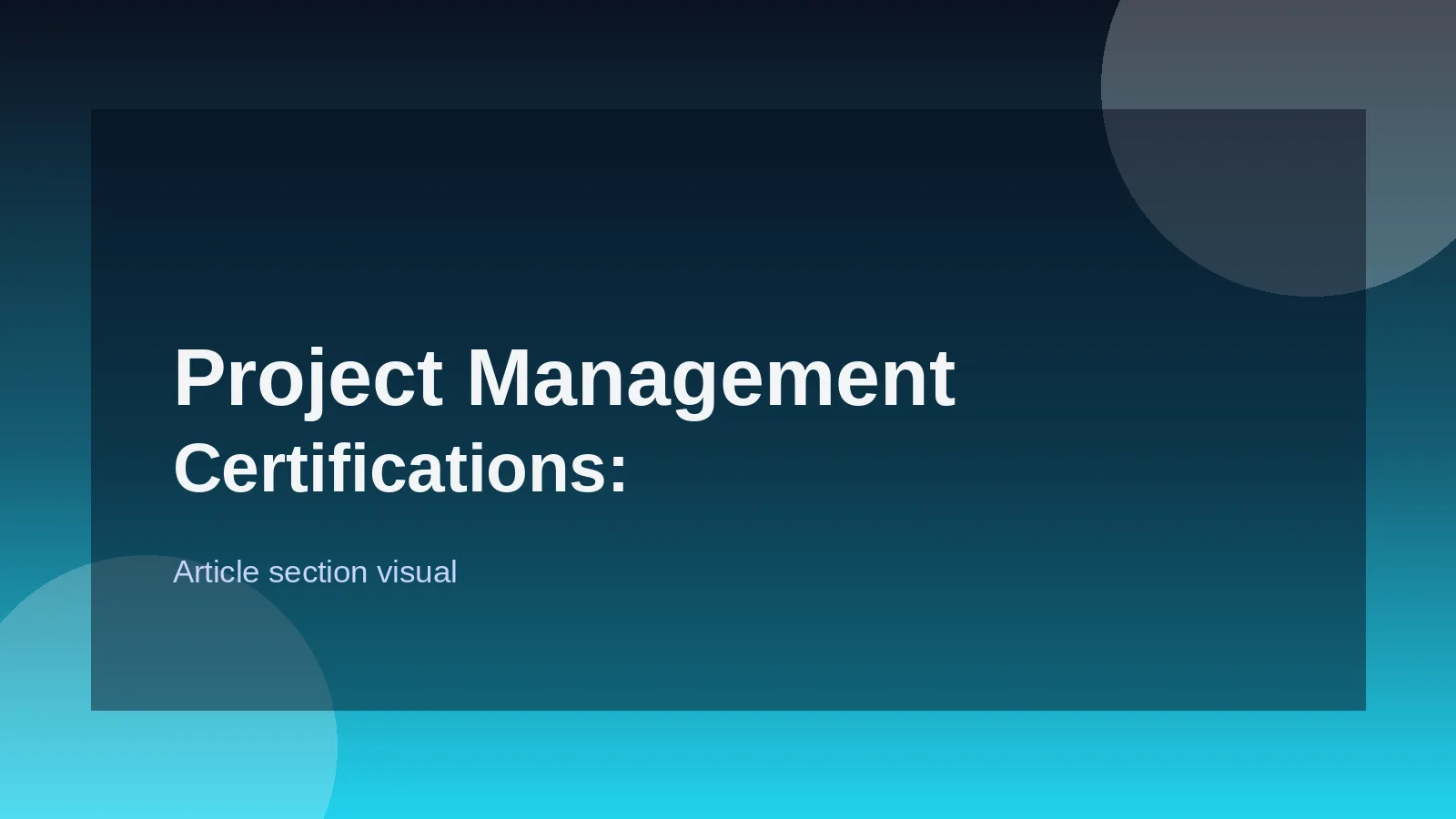 Project Management Certifications: Beyond CAPM