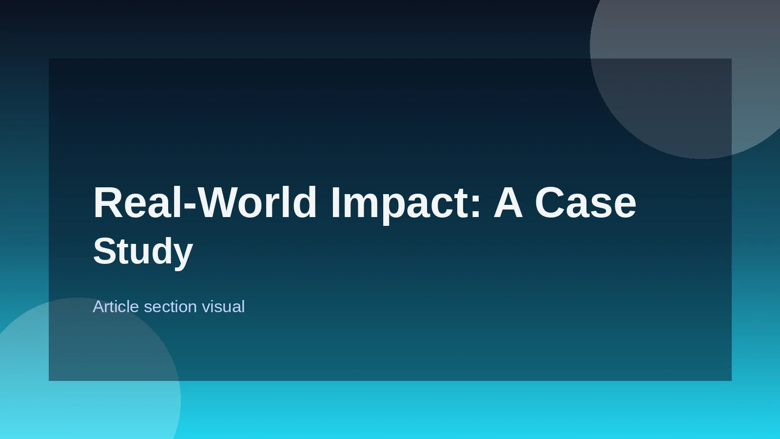 Real-World Impact: A Case Study