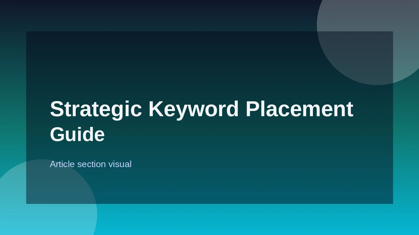 Strategic Keyword Placement