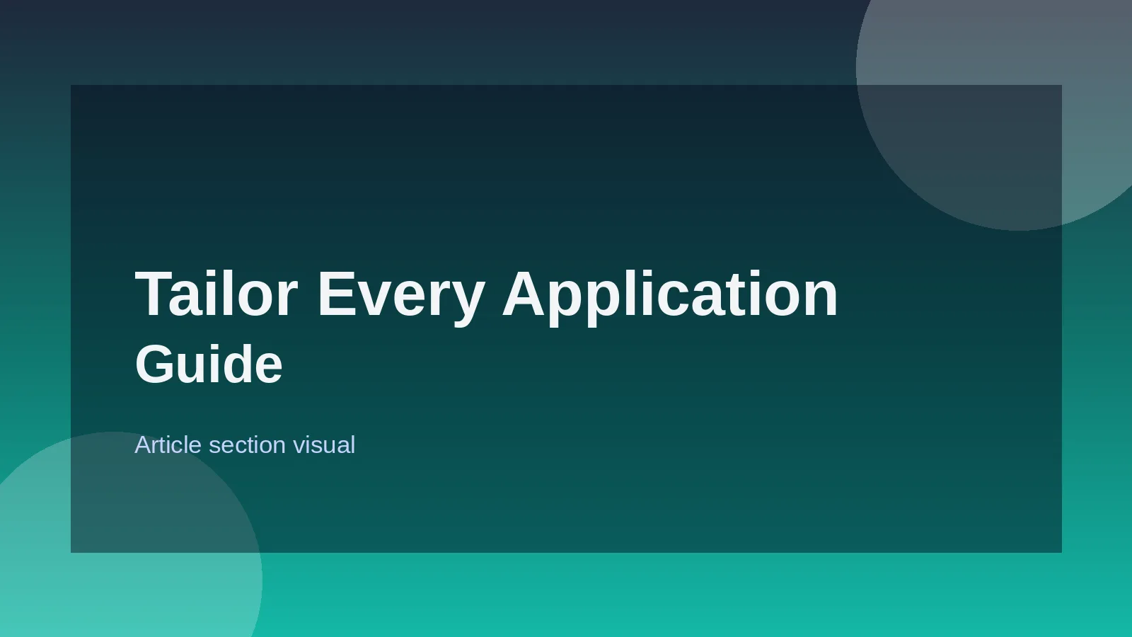 Tailor Every Application