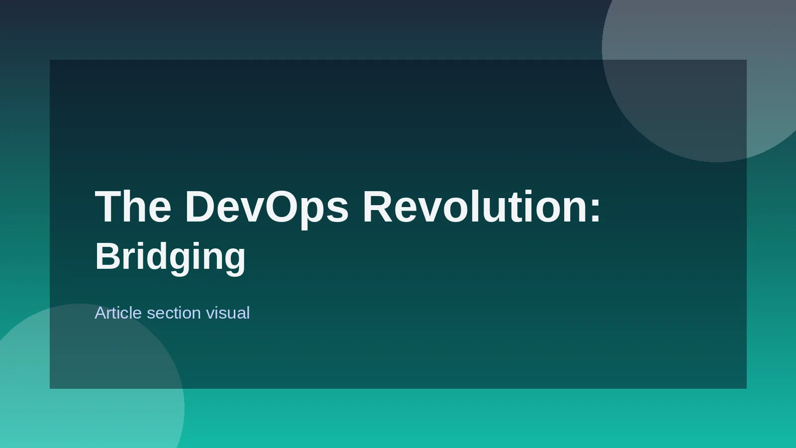The DevOps Revolution: Bridging Development and Operations