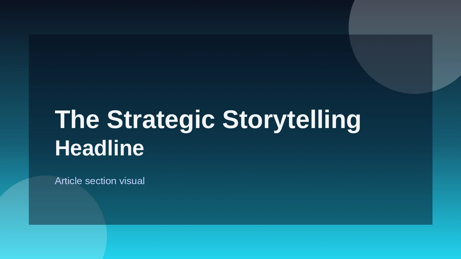 The Strategic Storytelling Headline