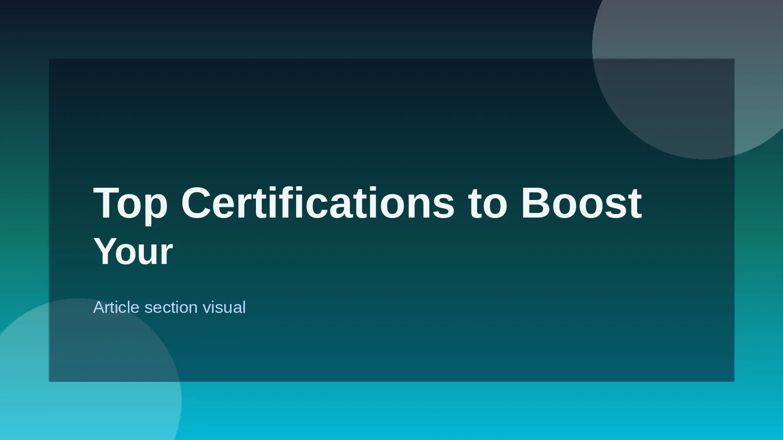 Top Certifications to Boost Your Profile