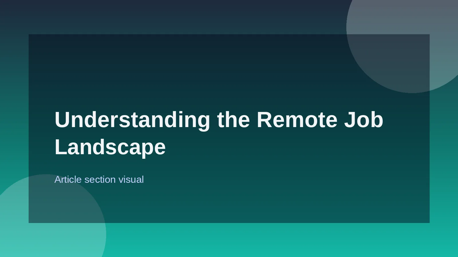 Understanding the Remote Job Landscape