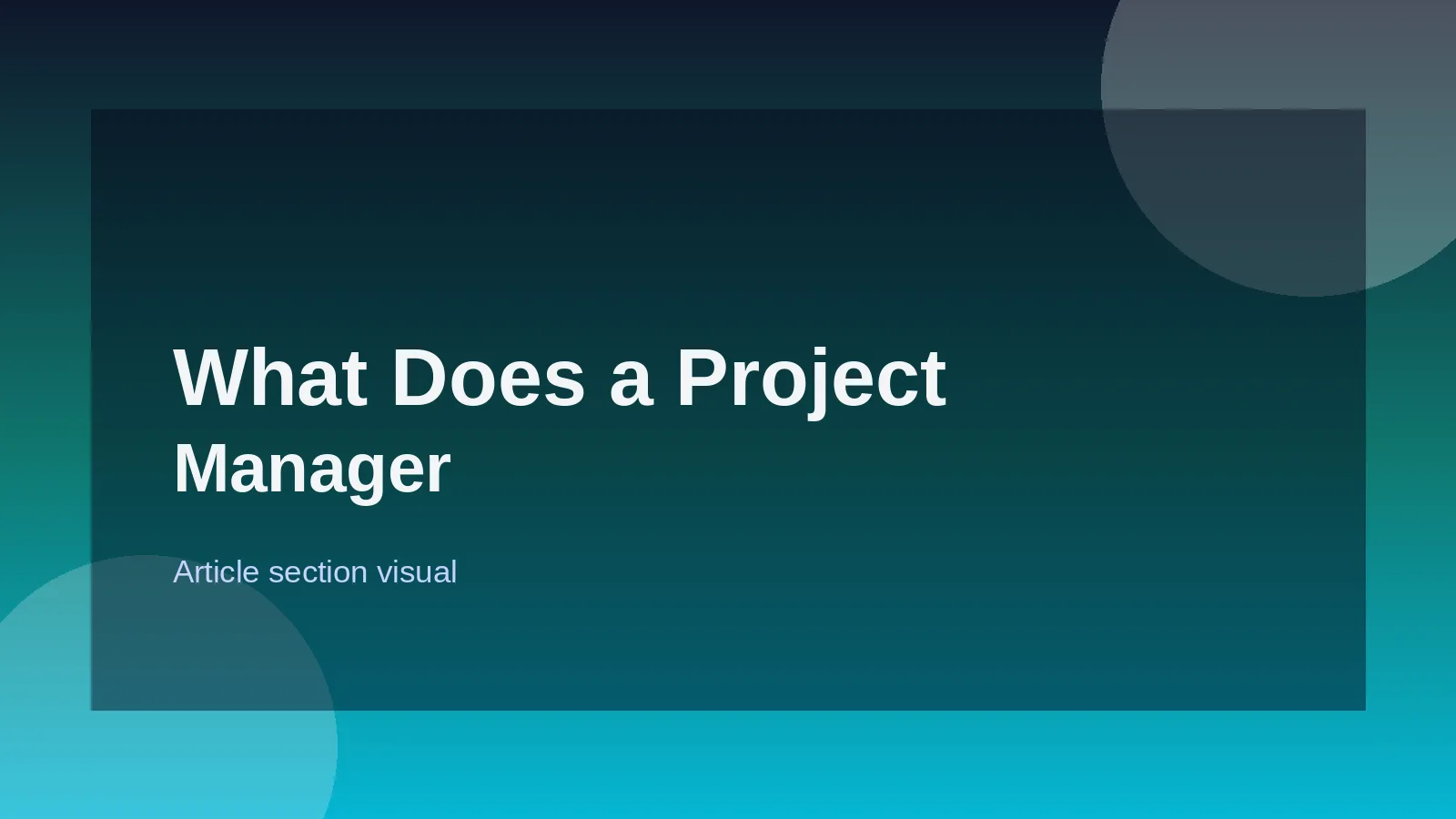 What Does a Project Manager Actually Do?