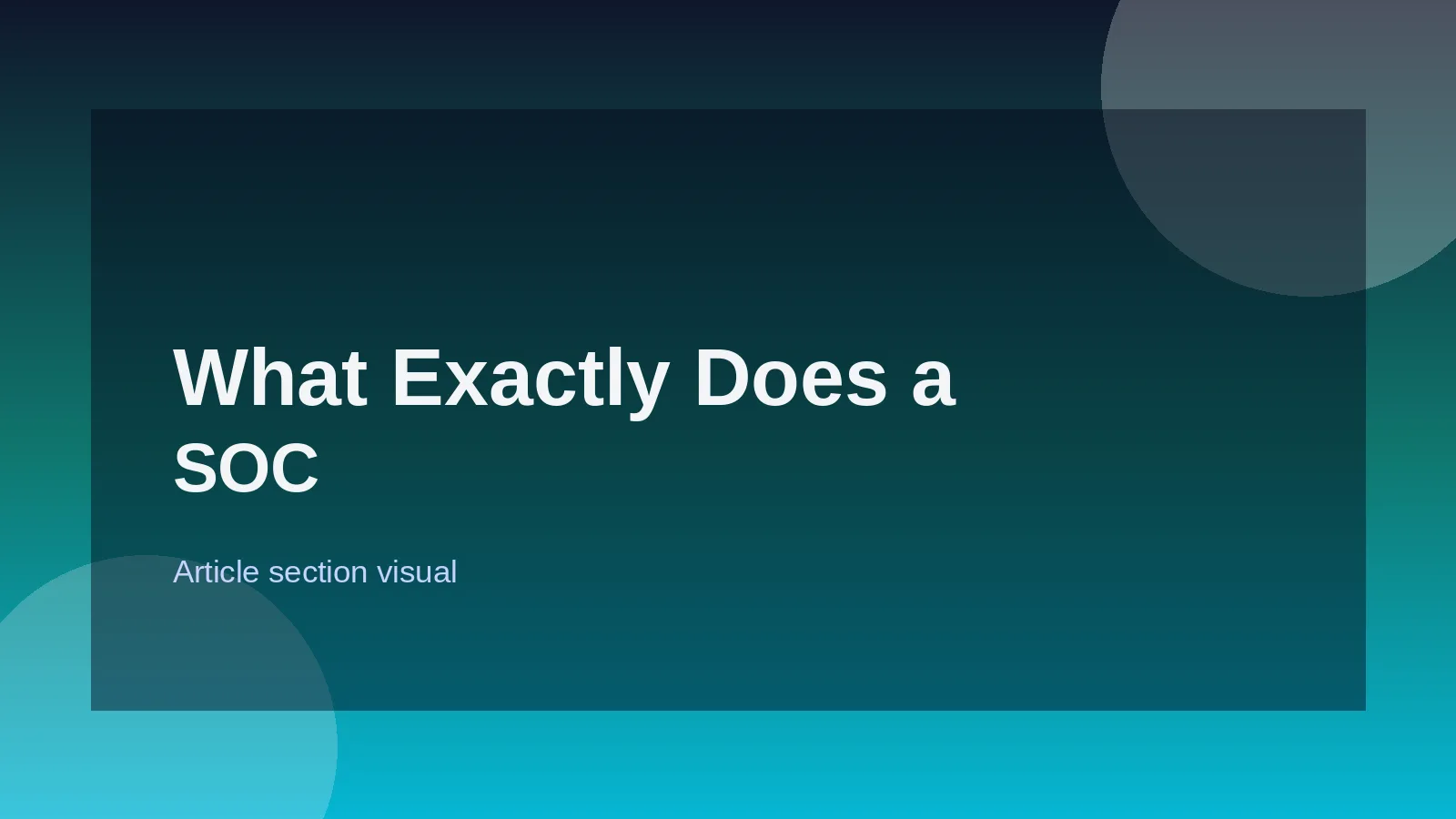 What Exactly Does a SOC Analyst Do?