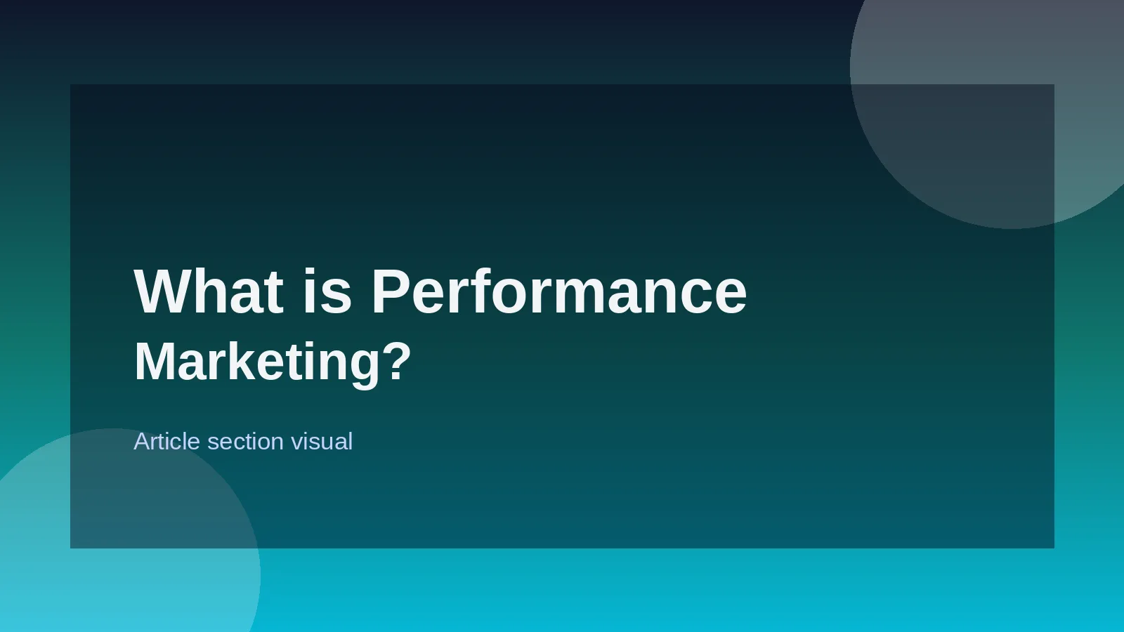 What is Performance Marketing? A Results-Driven Approach