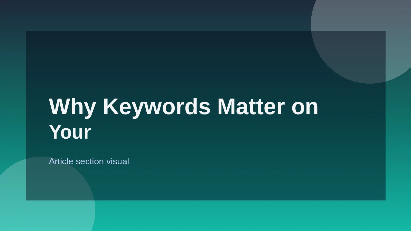 Why Keywords Matter on Your Resume