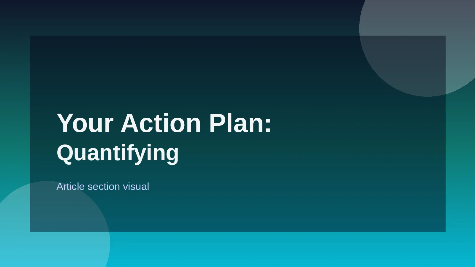 Your Action Plan: Quantifying Success with Precision